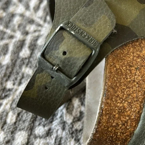 Birkenstock green camo Milano sandals