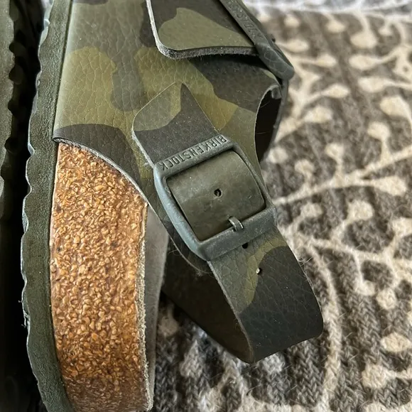 Birkenstock green camo Milano sandals