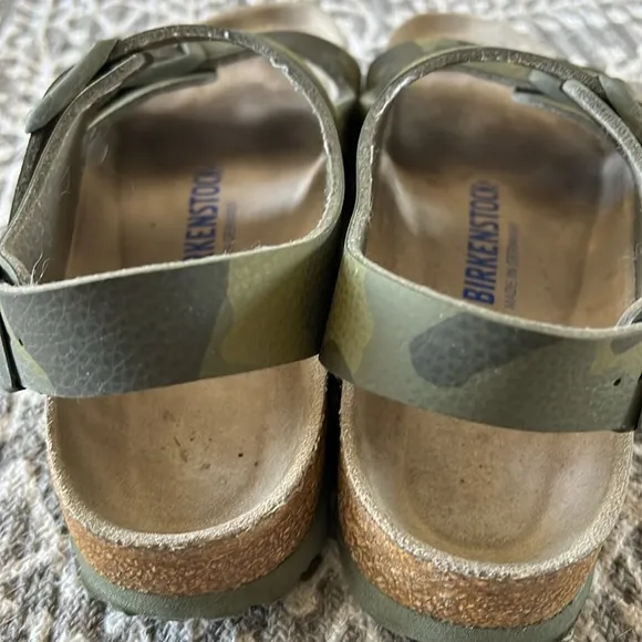 Birkenstock green camo Milano sandals