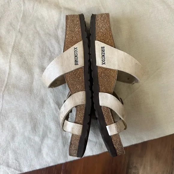 BIRKENSTOCK Mayari Birko-Flor Graceful Pearl White Sandals