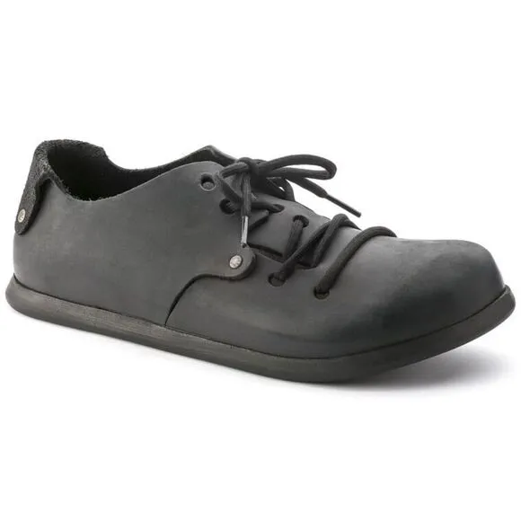 Birkenstock Montana Oiled Leather Black Minimalist Barefoot Casual Shoes 5/5.5