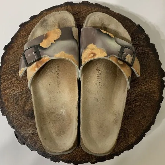 Birkenstock Papillio Women’s Size 7 Catalina Floral One Strap Slip On Sandals