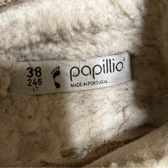Birkenstock Papillo Arizona Big Buckle Teddy Bear Shearling Sandals Size EU 38