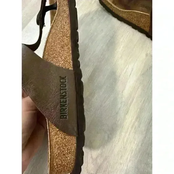 Birkenstock Sandals Women's‎ 6 37  Brown Slip On Roman Style Gizeh