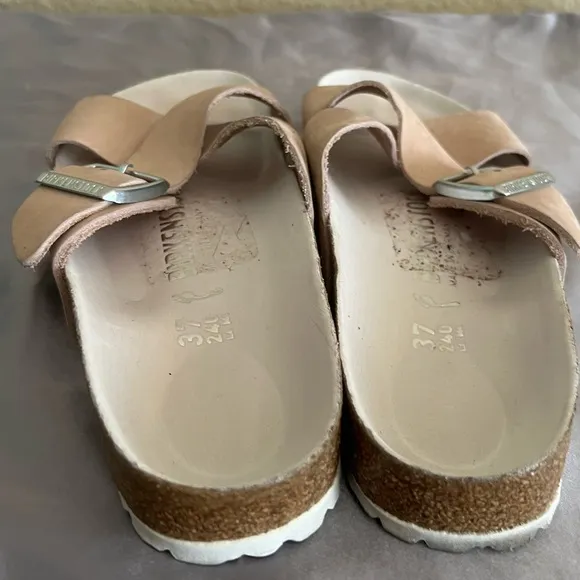Birkenstock Siena Light Rose Beige Nubuck Sandal Slide Shoes 37