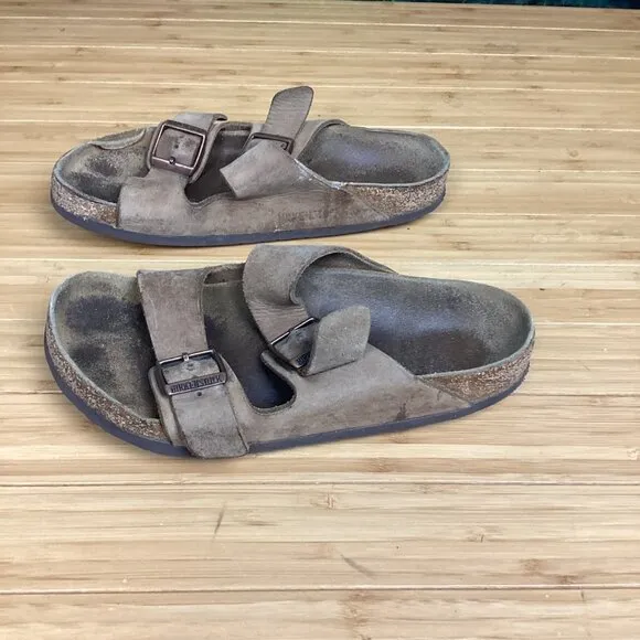 Birkenstock Tan Suede Arizona Style Slip-On Sandals