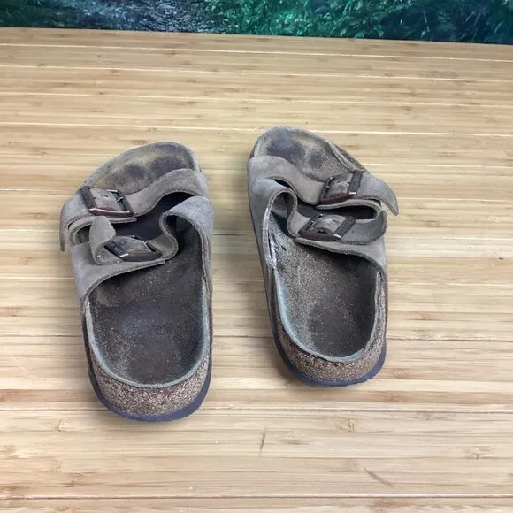 Birkenstock Tan Suede Arizona Style Slip-On Sandals
