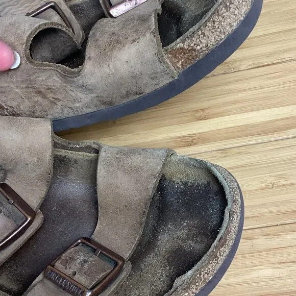 Birkenstock Tan Suede Arizona Style Slip-On Sandals