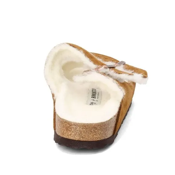 Birkenstock Women's Arizona Shearling Sandals, Mink, Tan Womens size 8