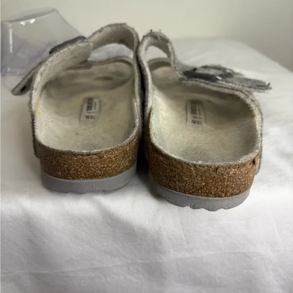 Birkenstock Women's Arizona Shearling Wool Slip On Sandals