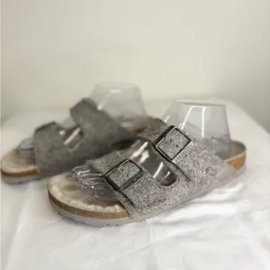 Birkenstock Women's Arizona Shearling Wool Slip On Sandals