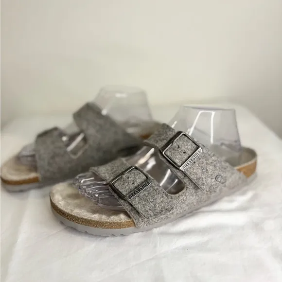Birkenstock Women's Arizona Shearling Wool Slip On Sandals