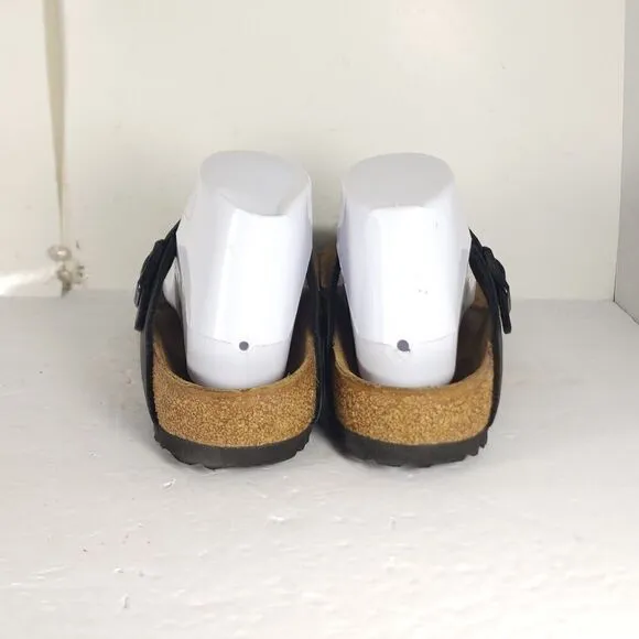 Birkenstock Women's Gizeh EU38 US7 Black Birko-Flor T-strap Thong Sandals Shoes
