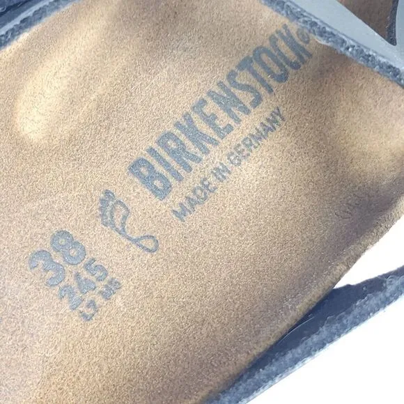 Birkenstock Women's Gizeh EU38 US7 Black Birko-Flor T-strap Thong Sandals Shoes