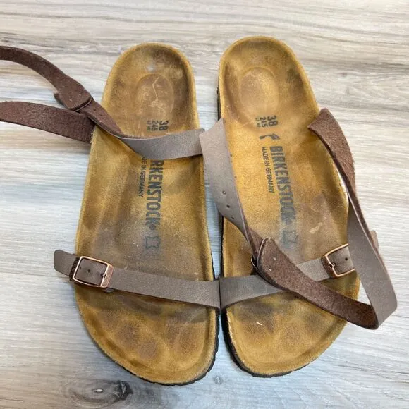 Birkenstock Yara Habana Ankles Sandals Womens Size 7 Mens 5 EU 38 Leather