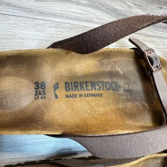 Birkenstock Yara Habana Ankles Sandals Womens Size 7 Mens 5 EU 38 Leather