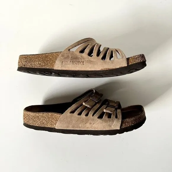 Birkenstock Granada Soft Footbed Women's 36 5-5.5 Narrow Brown Leather Sandals