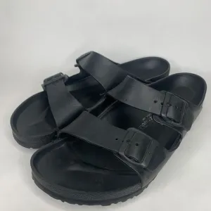 Birkenstocks Arizona Mens 46 Black Sandals Slide On Buckle Size 13 Rubber‎