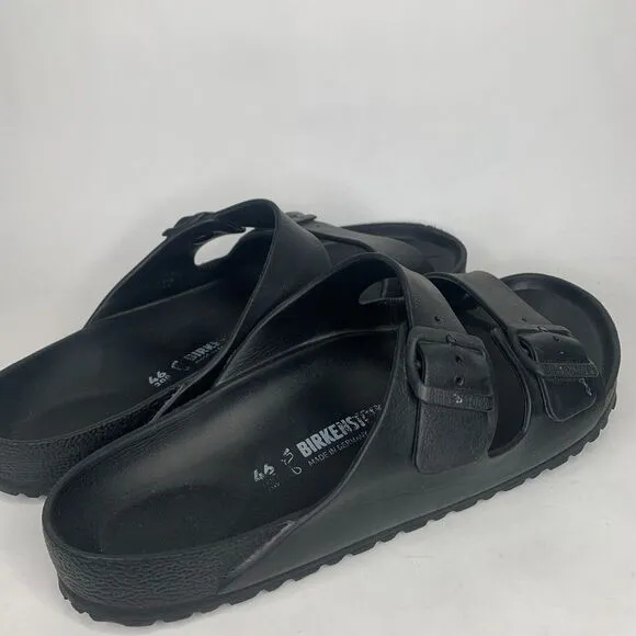 Birkenstocks Arizona Mens 46 Black Sandals Slide On Buckle Size 13 Rubber‎