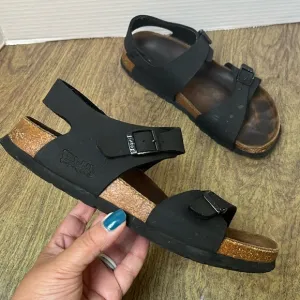 Birki's Black &quot;Rio&quot; Birko-Flor Sandals Size 7