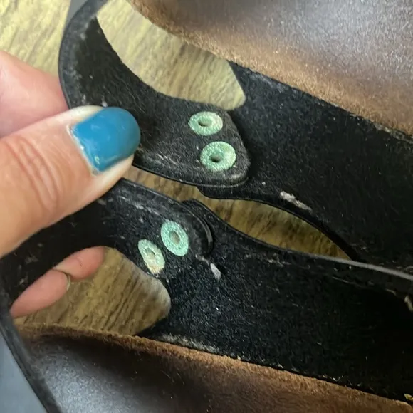 Birki's Black &quot;Rio&quot; Birko-Flor Sandals Size 7