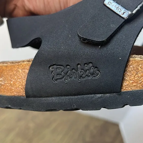 Birki's Black &quot;Rio&quot; Birko-Flor Sandals Size 7