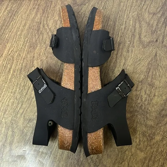 Birki's Black &quot;Rio&quot; Birko-Flor Sandals Size 7