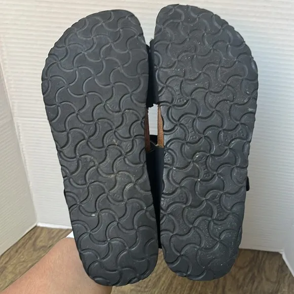 Birki's Black &quot;Rio&quot; Birko-Flor Sandals Size 7