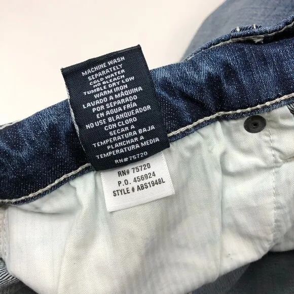 BKE Mason Light Wash Distressed Blue Slim Straight Jeans Pants Size 33x34 B20
