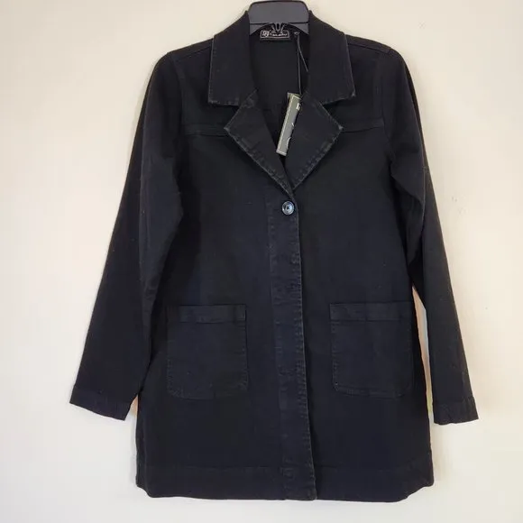 Black LS, Classic StylemLong Blazer Jacket DG2 Small