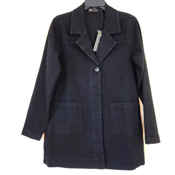 Black LS, Classic StylemLong Blazer Jacket DG2 Small