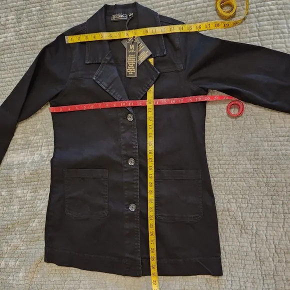 Black LS, Classic StylemLong Blazer Jacket DG2 Small