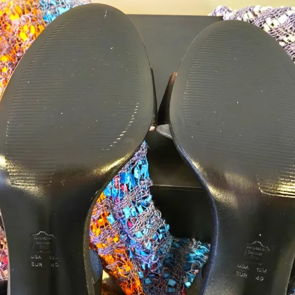 Black Satin Ankle Strap Stiletto Heels by The Touch Of Nina, Size 10