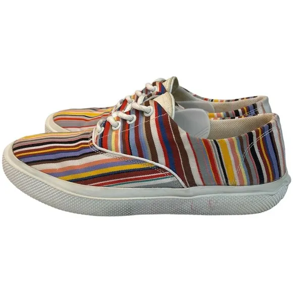 BLEEMER Striped Sneakers Mens Lace Up Size 40/8
