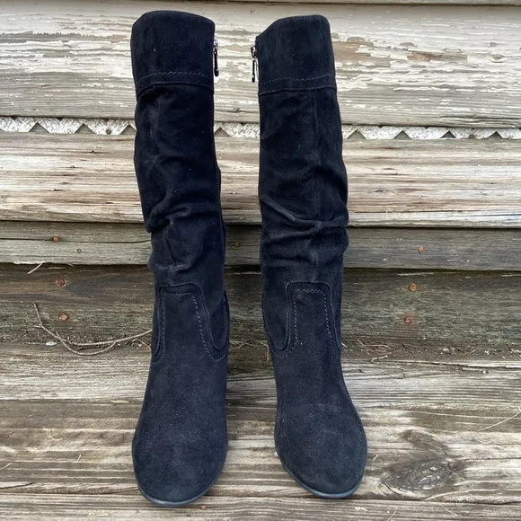 Blondo Canada Valeska Waterproof Black Dress Suede Slouch Boots Women's Size 9