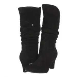 Blondo Canada Valeska Waterproof Black Dress Suede Slouch Boots Women's Size 9