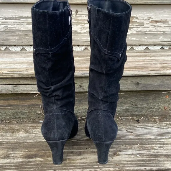Blondo Canada Valeska Waterproof Black Dress Suede Slouch Boots Women's Size 9