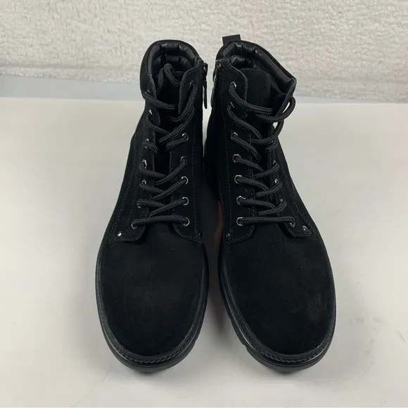 Blondo Dean Waterproof Boots‎ Lace Up Black Suede Size 10.5 NWOB 7150