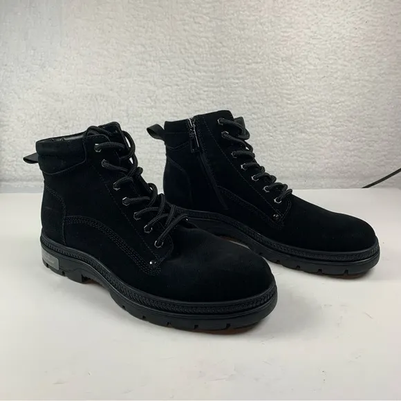 Blondo Dean Waterproof Boots‎ Lace Up Black Suede Size 10.5 NWOB 7150