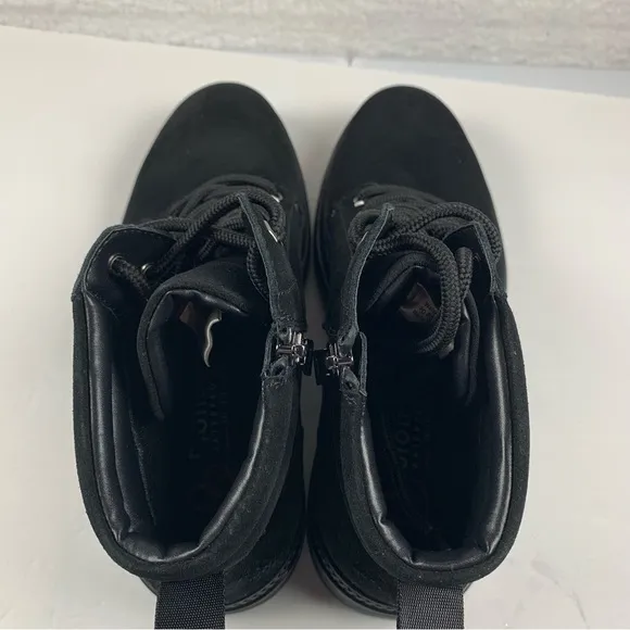 Blondo Dean Waterproof Boots‎ Lace Up Black Suede Size 10.5 NWOB 7150