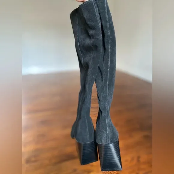 Blondo Knee Boots Waterproof Cow Suede Quiet Luxury Streetwear Date Night Y2K