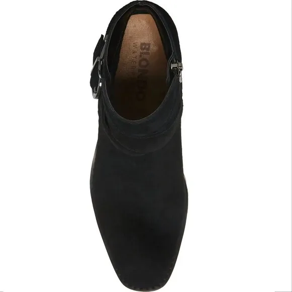 BLONDO Shanna Waterproof BOOTIES Ankle Boots Size 7.5 Black Suede NEW $149