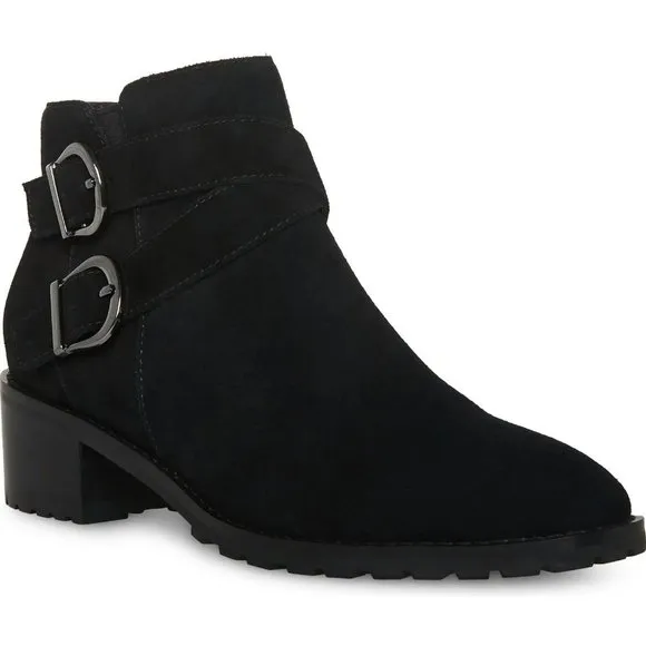 BLONDO Shanna Waterproof BOOTIES Ankle Boots Size 7.5 Black Suede NEW $149