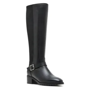 BLONDO Sylvia Dress Black Leather Waterproof Tall Boots 6.5