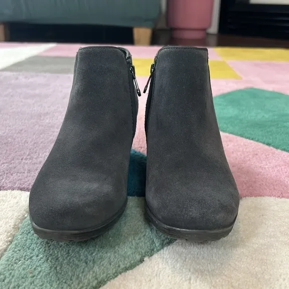 Blondo Villa Waterproof Dark Grey Suede Ankle Boots Booties