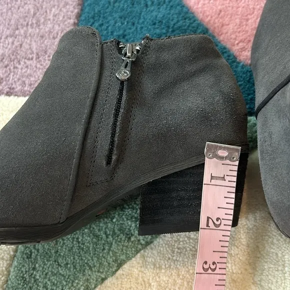 Blondo Villa Waterproof Dark Grey Suede Ankle Boots Booties