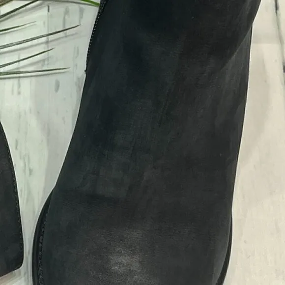 Blondo Waterproof Nivada Black Nubuck Leather Ankle Boots, Sz: 9.5
