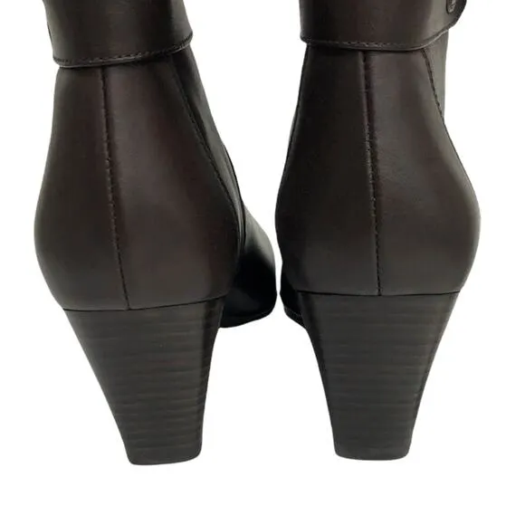 Blondo Weatherproof Caitlin Tall Leather Heeled Boots Brown 8