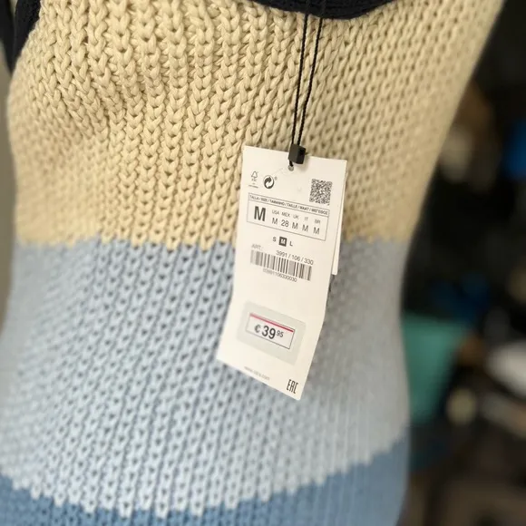 Blue &amp; White Zara Limited Edition Crochet Dress