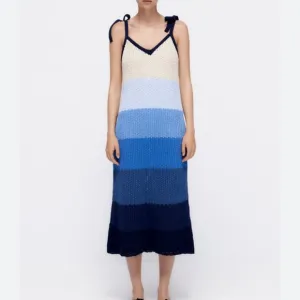 Blue &amp; White Zara Limited Edition Crochet Dress